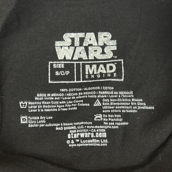 Star Wars Mandalorian Black Small Graphic Shirt - Picture 2 of 3